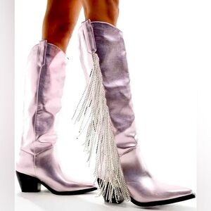 JOYDISTRICT-PINK TASSEL WESTERN BOOTS